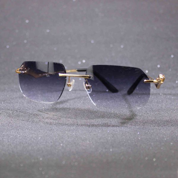 

factory outlet luxury panther for men and women new sun frame decoration accessories fashion show eyewear oculos, White;black