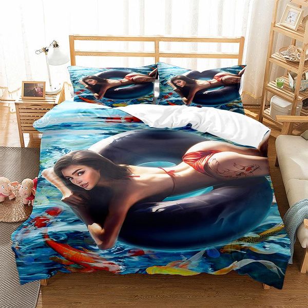 

bedding sets black girl set single twin full  king size body art bed aldult kid bedroom duvetcover 3d print 019