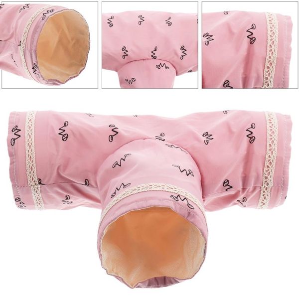 

small animal supplies pet play tunnel hamster guinea pig toy habitat nest (pink)