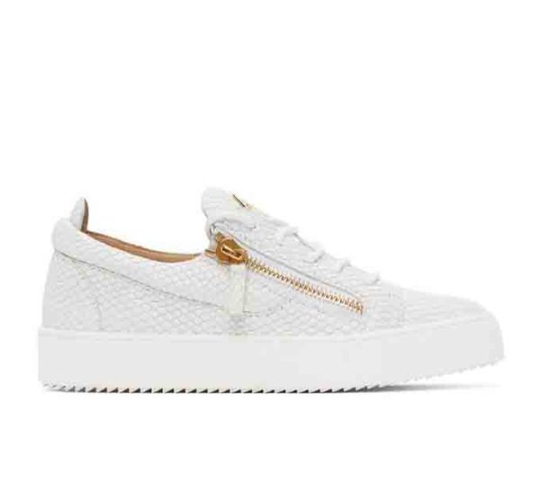 

21s fashion men's junior sneakers zipper shoe white frankie crocodile pattern leather luxury designs flats platform lowzippers slip-on, Black