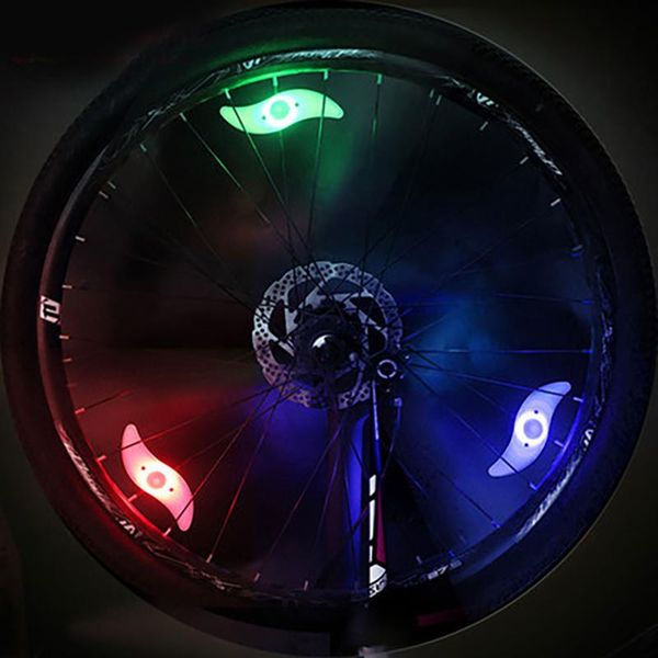 

bike lights xunting colorful plastic bicycle cycling wheel spoke light 3 color flash modes mountain folding accessories
