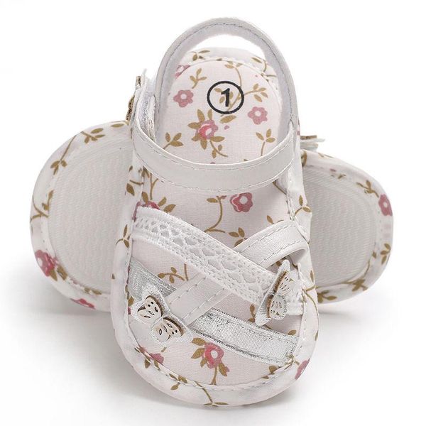 

fashion floral toddler baby girl summer princess kids comfortable anti-slip walking shoes soft sole first walkers