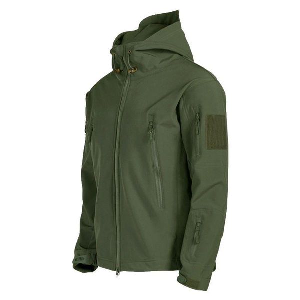

men's jackets 2021 jacket military tactical windproof waterproof sharkskin soft shell army outdoor hooded bomber street coat, Black;brown