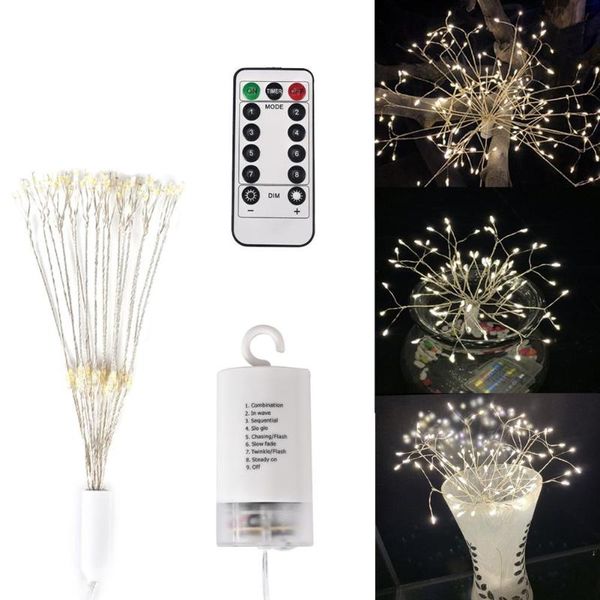 

strings hosport diy ip65 150led fairy string light battery operated infrared remote control starburst holiday home decor