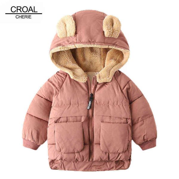 

croal cherie warm kids boys coats winter kids cotton jacket fleece childrens' jacket parka for boys girl velvet baby clothes 211111, Blue;gray