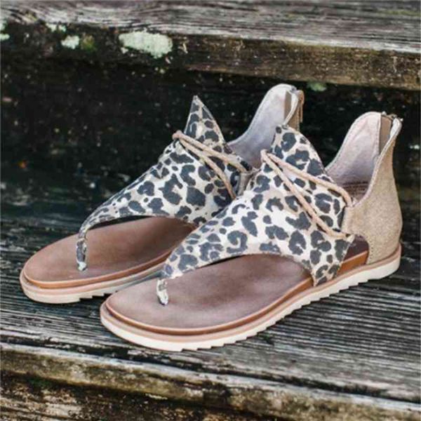 

sandals women flats summer zippers flip flops ladies casual shoes leopard open toe solid beach s 7rzm, Black