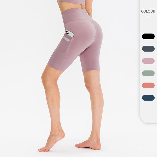 

gym clothing women's pocket fitness yoga shorts high-waist running quick-drying sports short 12424, White;black