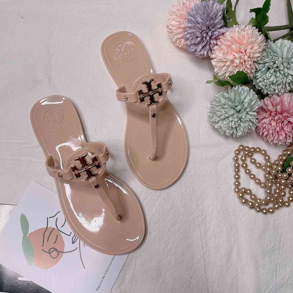 

slipper 2021 women's shoes jelly da brand metal candy beach slipperszly, Black