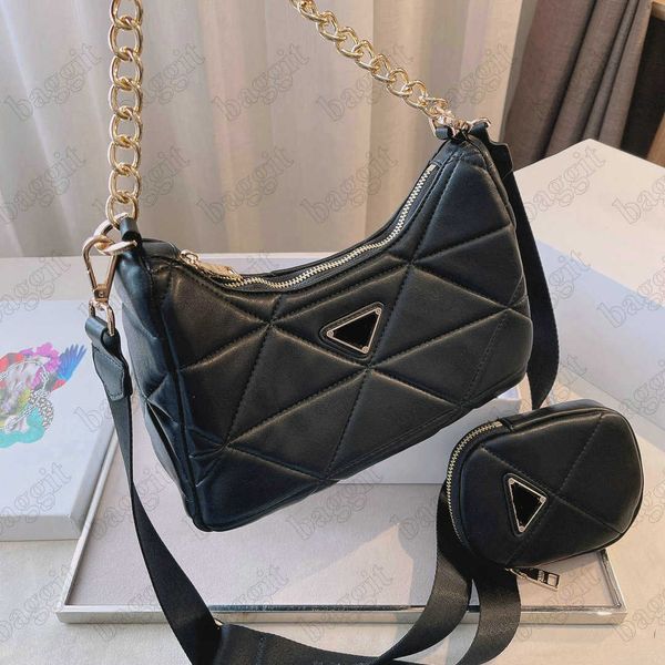 

designer luxury bag nappa gaufre leather spectrum chain 2pcs/sets hobo shoulder bag women luxurys designers bags cross body re-edition 2005