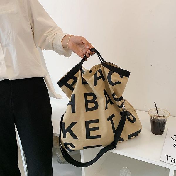 

evening bags brand letter printing women's shoulder bag handbag luxury crossbody casual canvas fashion shopping tote female purse