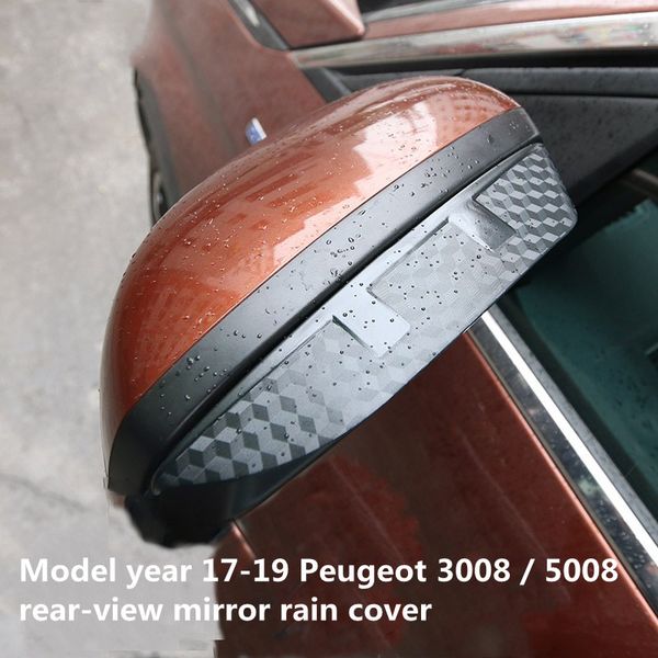 

for peugeot 3008 5008 rearview mirror rain shield model year 17-19