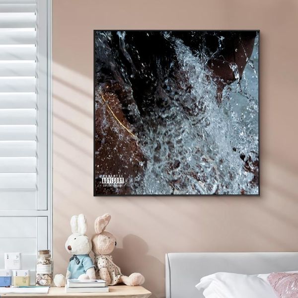 

paintings medhane cold water music cover canvas poster hip hop rapper celebrity wall painting art decoration
