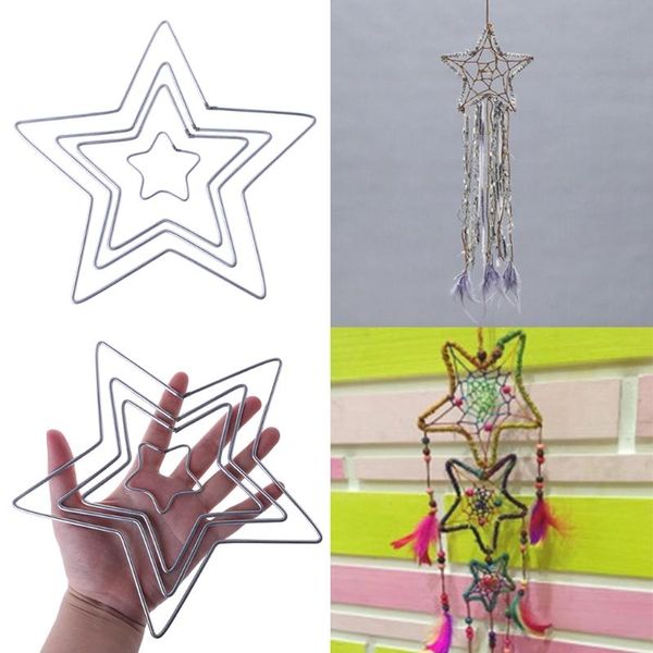 

star metal dream catcher dreamcatcher ring macrame craft hoop diy accessories decorative objects & figurines