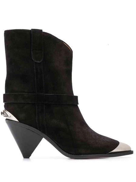 

boots women shoes paris limza point-toe black suede fashion western wyjj
