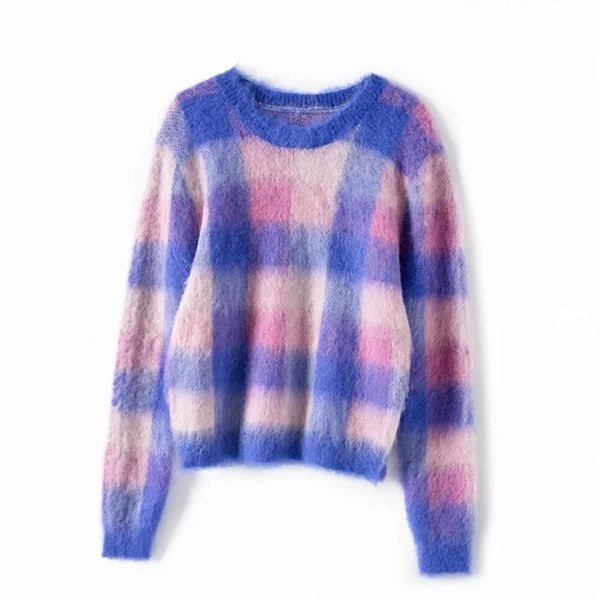 

sweaters women plaid knit sweater long sleeve female casual fashion, White;black