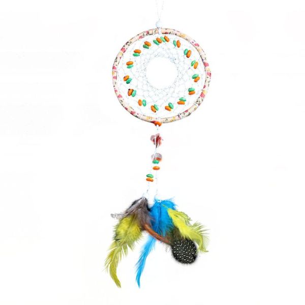 

decorative objects & figurines feather tassel catching ornaments agate gravel original dream catcher wall hanging art gifts girls room decor