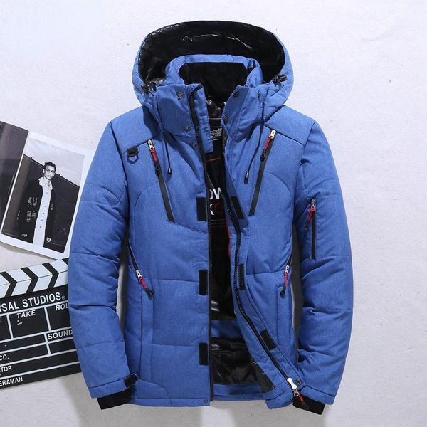 

men's down & parkas -20 degree winter men jacket male white duck hooded outdoor thick warm padded snow coat oversized m-4xl, Black