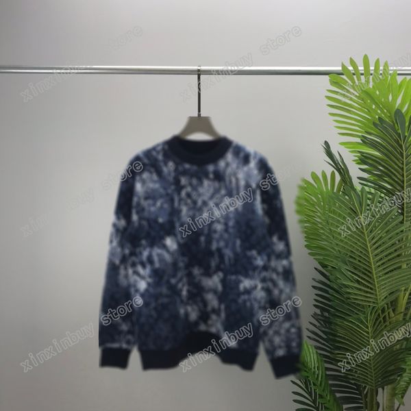 

21ss mens designers hoodies sweatshirts luxury men womens camouflage blue print milano man paris fashion tees street long sleeve luxurys, Black