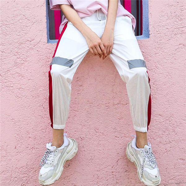 

women's pants & capris 2021 fashion female hip hop high waist loose harem women slim joggers casual trouser, Black;white