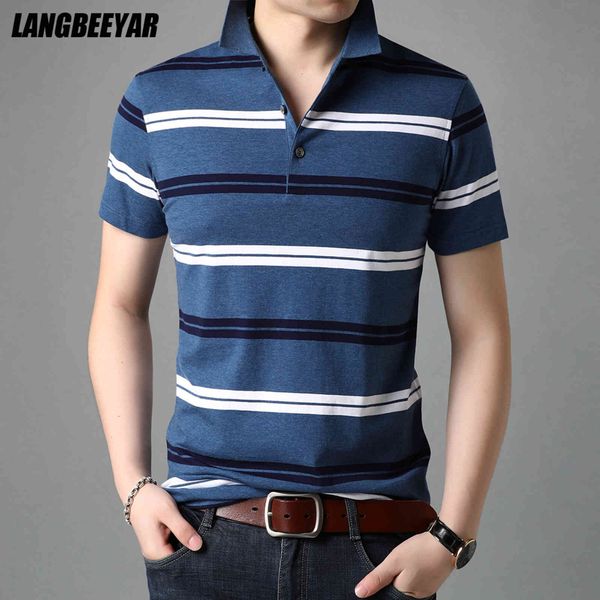 

men's striped polo shirt, casual short sve t-shirt, high-quality smooth fashion clothing, 2021, White;black