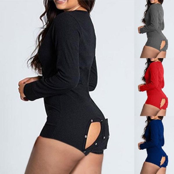 

women's jumpsuits & rompers jumpsuit feature long sleeve v-neck tights stretch button flap short pajama, Black;white