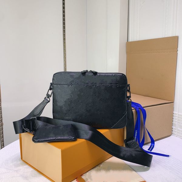 

yy genuine leather canvas designer bags crossbody bag embossing men twin set purse fashion handbags satchel waterproof shoulder briefcase wi