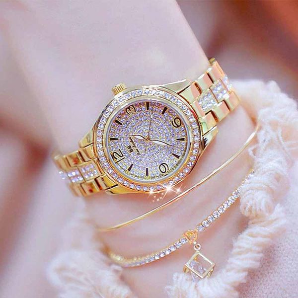 

wristwatches relogios femininos 2021 luxury women watches diamond brand elegant dress quartz ladies rhinestone, Slivery;brown