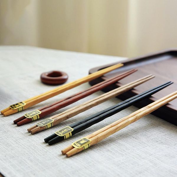 

chopsticks 5pair/box wooden reusable bamboo wood little flower multi color chop sticks japanese style handmade gift