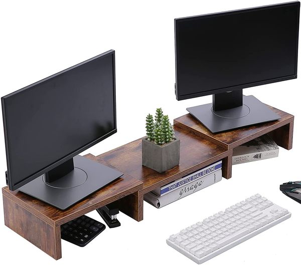 Monitorständererhöhung, verstellbarer Bildschirmständer für Laptop/TV/PC, multifunktionaler Desktop-Organizer