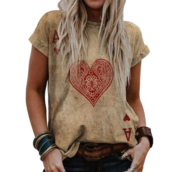 

women's t-shirt fashion short sleeve loose printing round neck 2021, White