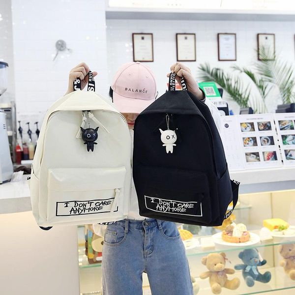 

backpack 2021 canvas harajuku style women shoulder bag girl school bagpack