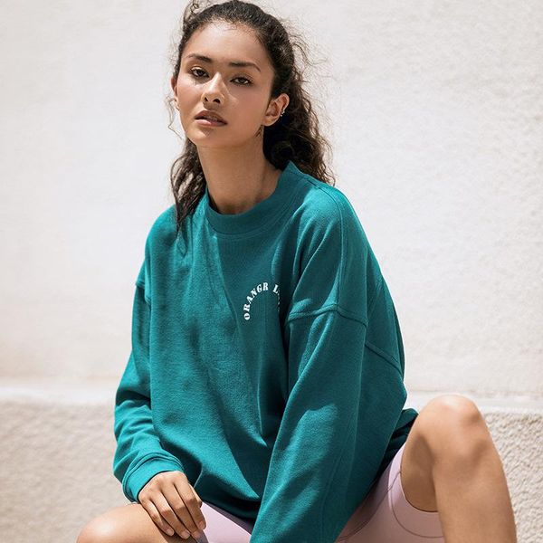 

yoga outfits autumn round neck sports sweatshirt solid color women long sleeve shirt quick dry gym clothes fitness crop, White;red