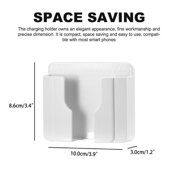 

adhesive durable plastic phone charging holder bracket wall mount stand shelf practical el universal multifunction cell mounts & holders