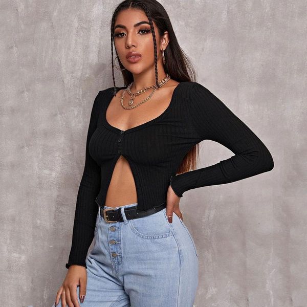 

women's t-shirt t-shirts for women 2021 fashion long sleeve tshirt show waist tee retro short clothes, White