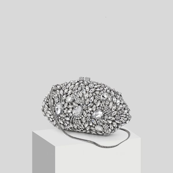 

oval diamond silver dream cocktail dinner party evening dress handbag