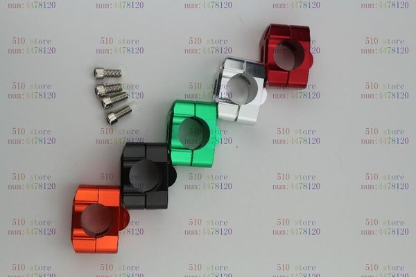 

theft protection 5 colors black red green sliver orange motorcycle clamp riser handlebar handle bar fit adapter pit for dirt bike mini moto