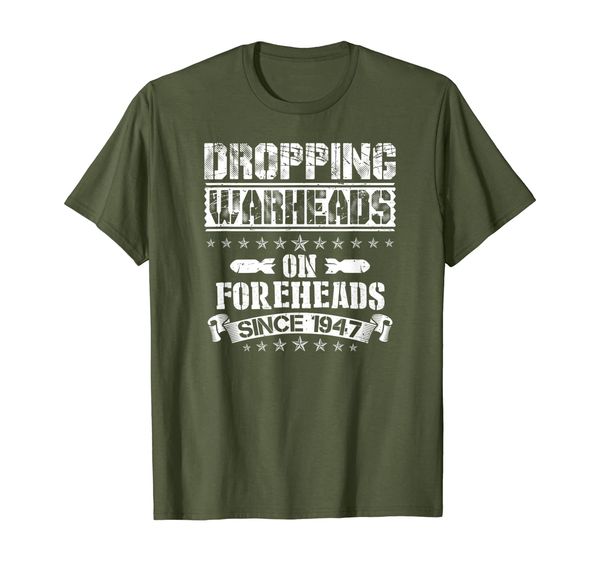 

dropping warheads on foreheads military air power t shirt, White;black