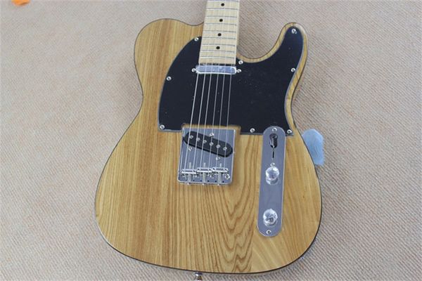 

elm body custom shop telecaster electric guitar tele dot inlay maple fingerboard black pickguard double binding chrome hardware