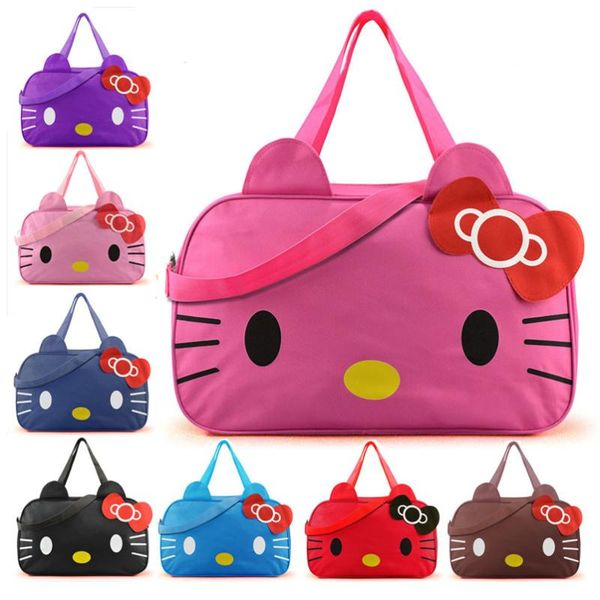 

duffel bags outing luggage bag cute cartoon travel handbag waterproof messenger canvas female