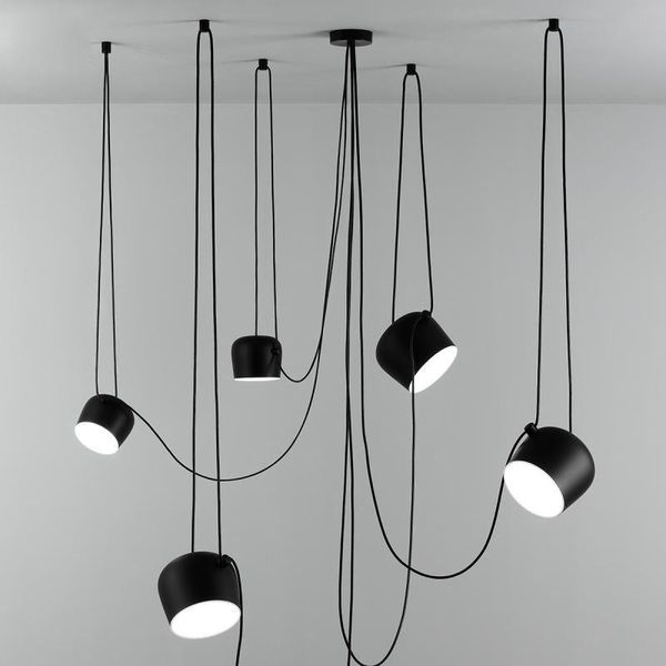 

pendant lamps nordic suspension light black white decorative aim lamp aluminium hanging design loft decor dining lights