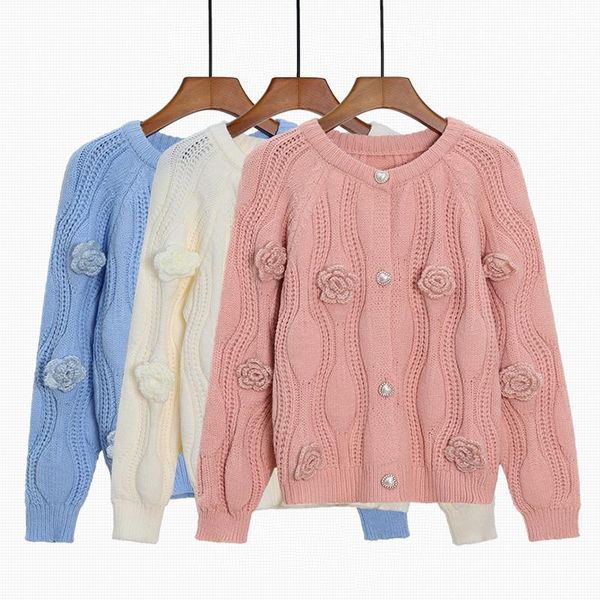 

women's sweaters fashion women vintage sweater long sleeve solid hollow knitted single breasted coat 2021 autumn winter ladies casual, White;black