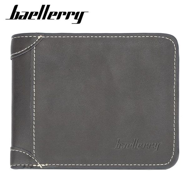

wallets wholesale baellerry men purse bifold short leather small zipper wallet card holder coin money 200pcs/lot, Red;black