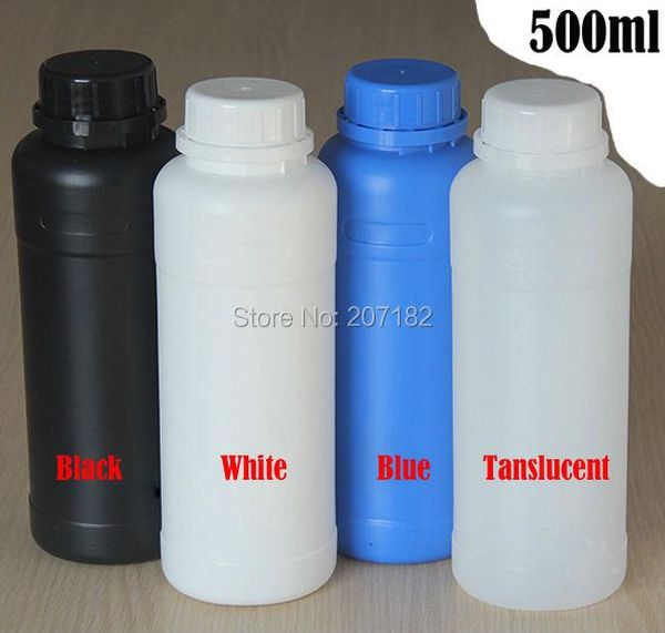 

500ml thick hdpe bottles, liquid bottle,packing bottle, empty plastic bottles---black/white/blue/translucent 4 colors storage bottles & jars
