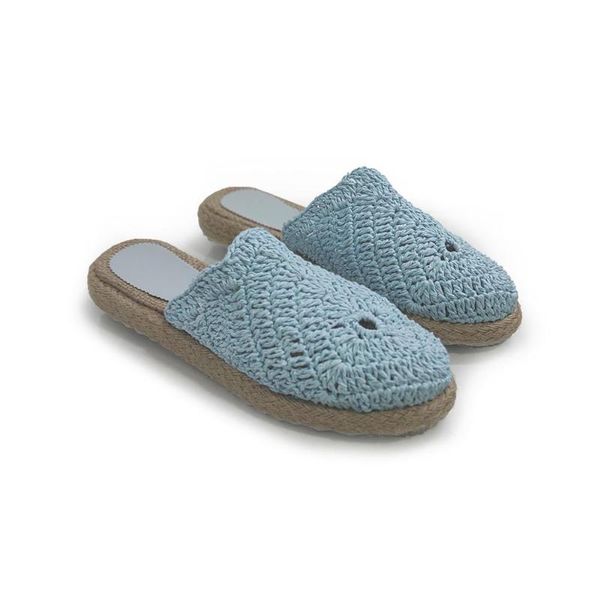 

mavi renk el Ã¶rme bayan terlik slippers, Black