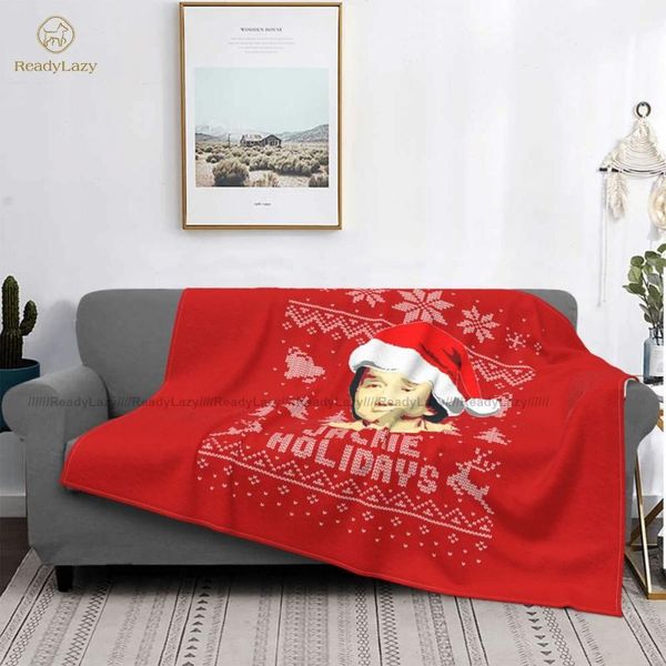 

blankets santa claus blanket soft fashion bedspread furry fleece couch