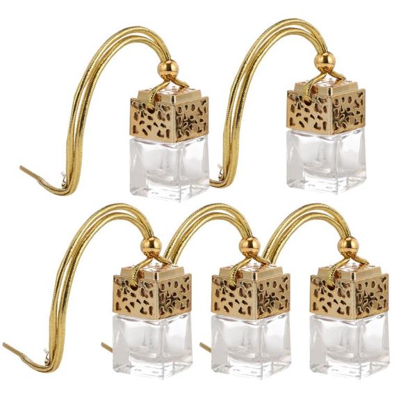 

storage bottles & jars 5pcs empty hanging perfume glass bottle car diffuse