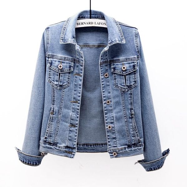 

women's jackets elasticity denim short jacket women spring autumn slim single-breasted vintage jeans coat student female harajuku cloth, Black;brown