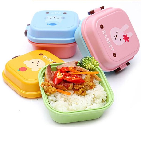 

dinnerware sets cute cartoon children's lunch box container storage case portable with compartments