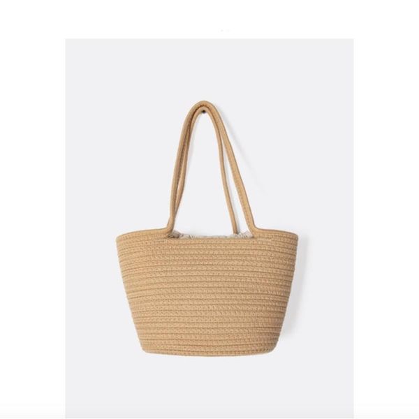 

storage bags women straw plaited bag fashion solid color ladies purse shoulder casual travel school shopping office lady handbag