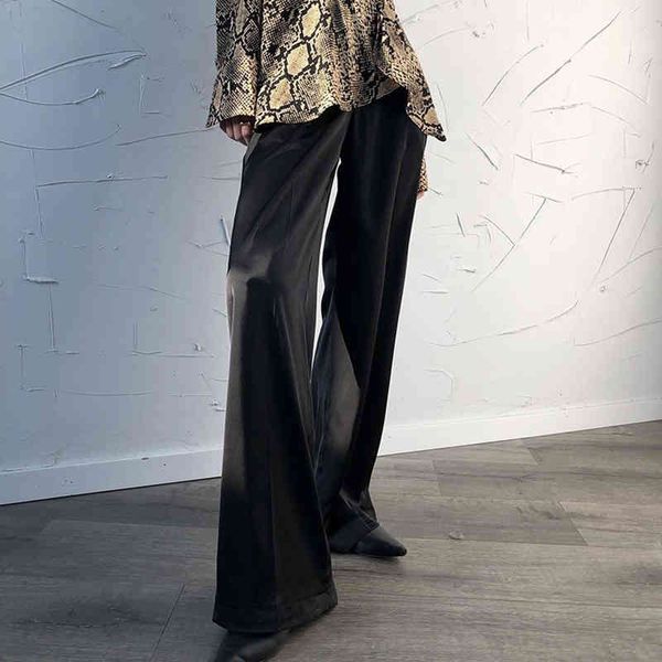 

women's pants & capris 2021 fashion officer vintage lady waist high leg drop pants tblack ladies 122, Black;white